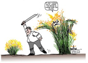 Cartoonist Rob Pudim's view on local news and events are published weekly in the Journal of the San Juan Islands