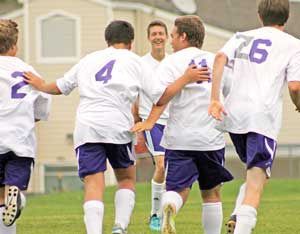 The Wolverines help sophomore Javier Gomez