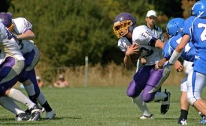 Sophomore rusher Dylan Radden hits the hole