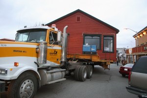 The truck eased forward