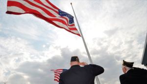 Flags are flying at half staff today