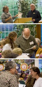 Top photo: Charles Anderson of the San Juan Island Community Foundation presents $1.2 million to Tom Cable of the San Juan Community Hospital Committee