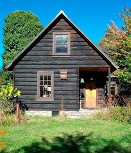 A view of the south side of Shaw Island's historic Tharald homestead.