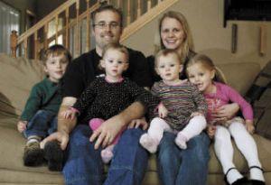 Matt and Jackie Johnson with their children