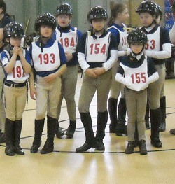 Aspiring equestrians await their turn at the 'Everything But the Horse' rally