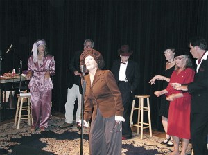 Susan Williams and The Witsend Players at a rehearsal for their upcoming performance at Gubelman Theater.