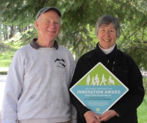 Bill Severson and Eileen Drath of SJ Island Trails Committee.