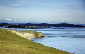 Staff photo/ Cali BagbyThe lighthouse located at Cattle Point in the San Juan Historical National Park needs repairs to its foundation.
