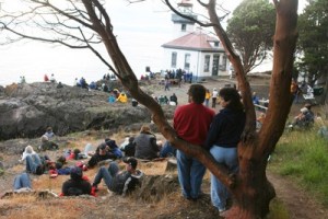 All eyes are on the lookout for orcas at the annual “Orca Sing” and Solstice celebration at Lime Kiln State Park.