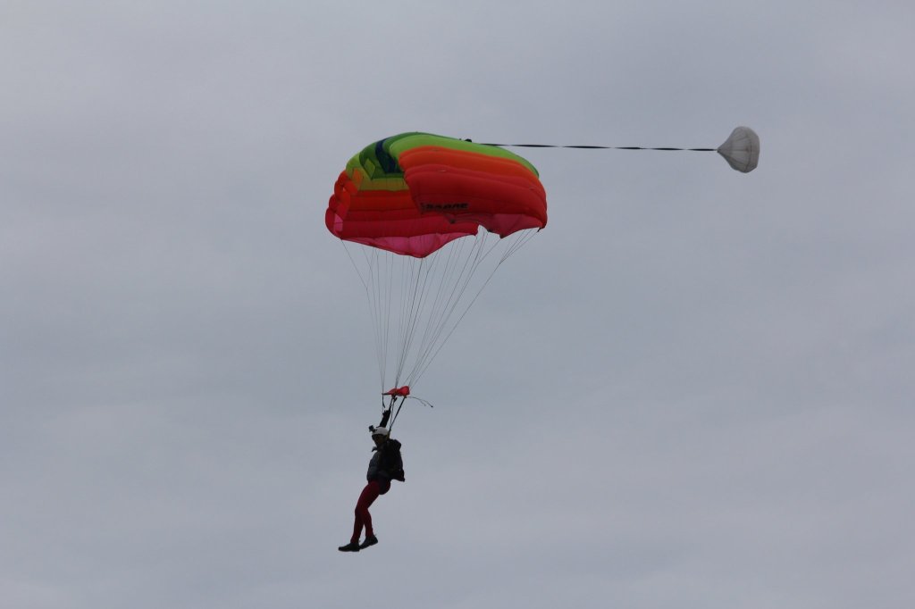 Skydivers inspire students