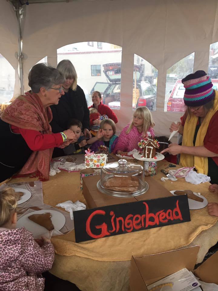 Contributed photo/Ferah Uri                                Children decorate gingerbread houses at Brickworks Old-Fashioned Christmas Market.