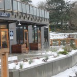 The first snow of winter dusts the island