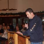 Joe Wheeler gives examples of his good work at the Nov. 30 Port of Friday Harbor meeting. Wheeler&rsquo;s position was eliminated due to budget cuts on Nov. 1.