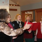 Staff photo/Hayley Day                                The Islands Chordsman Plus sing at Brickworks Old-Fashioned Christmas Market.