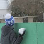 The first snow of winter dusts the island