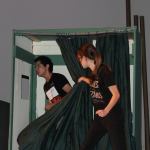 Staff photo/Heather Spaulding                                Dorothy, Jillian Urbach, reveals the Wizard.