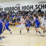 Staff photo/Greg Sellentin                                Junior Ciera Bailey moves through strong defense.