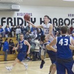 Staff photo/Greg Sellentin                                Senior John Gustafson has a strong second half.