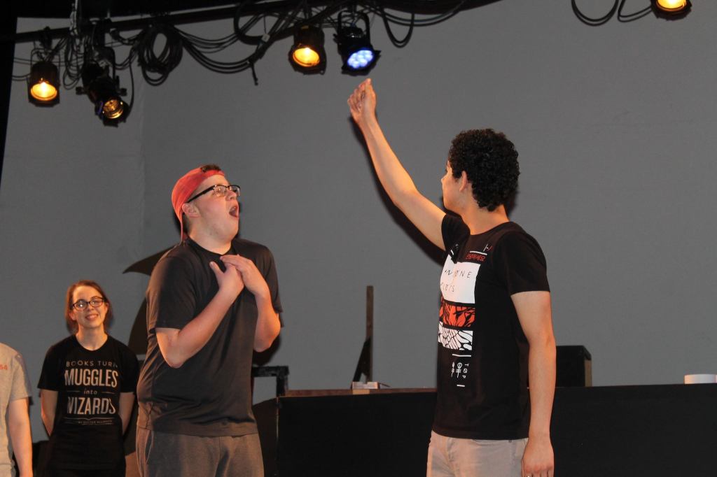 Staff photo/Heather Spaulding                                The Lion, Eric Sabel, receives his courage.