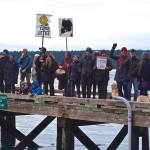 Contributed photo                                Lopez islanders protest on MLK Day.