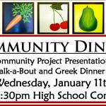 Enjoy student art and a community Greek dinner