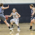 Staff photo/Greg Sellentin                                Junior Ciera Bailey avoids double team coverage.