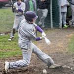 Staff photo/Greg Sellentin                                Nick Herko swings and hits a foul ball before getting on base.