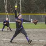 Staff photo/Greg Sellentin                                Emma Wickman pitched a 1-hitter.