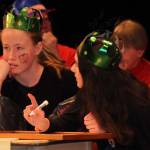 Staff photo/Hayley Day                                Two members of the eighth-grade team think of an answer.