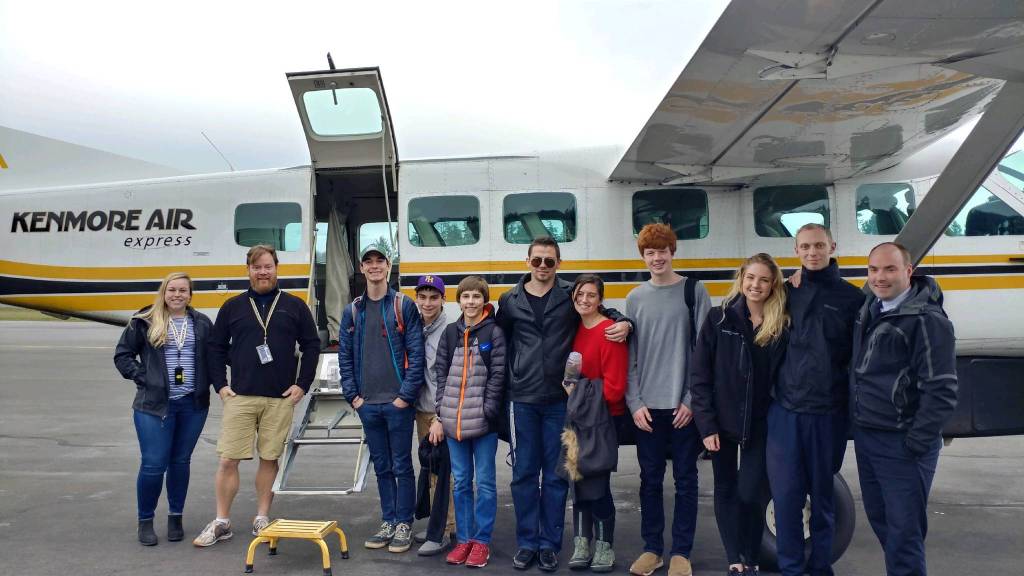 Contributed photo/Mari Peterson                                Kenmore Air flew the class to King County International Airport for free and even flew over Seattle&rsquo;s Space Needle a few times.