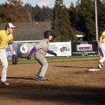Photo/Greg Sellentin - Gavin Flaum takes a big lead off second base