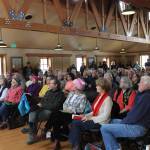 Staff photo/Hayley Day                                An audience of about 130 islanders gathered at Brickworks on Sunday, March 26 to hear Rep. Rick Larsen&rsquo;s update on the Affordable Care Act.