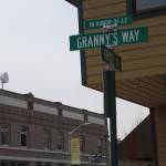 Staff photo/Hayley Day                                The sign honoring the orca Granny is located where vehicles park to load onto the ferry.