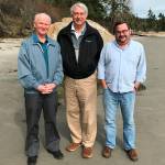 Contributed photo/OPALCO                                2017 OPALCO Board Candidates Bill Severson, Vince Dauciunas and Mark Madsen on Shaw Island.