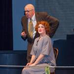 Lawyer Billy Flinn (Bo Turnage) and Roxie Hart (Amanda Smith) strategize her case