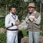 Contributed by Stage Left, taken by John Sinclair, concepia.com                                 Felix Humble (Benjamin McFadden) and Jim the Gardner (Dan Mayes) share a rare quiet moment in Island Stage Left&rsquo;s presentation of &ldquo;Humble Boy.&rdquo;