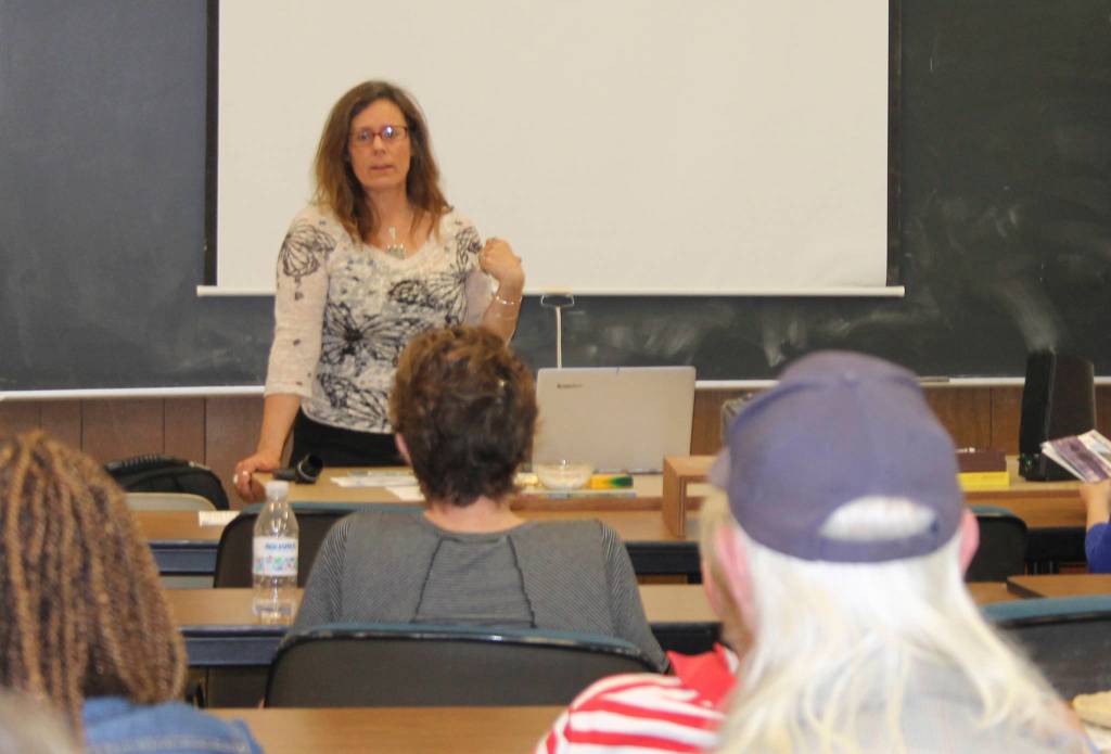 Staff photo/Hayley Day                                Four lectures were given at the open house, including one by Dr. Deborah Giles, who teaches at the labs.
