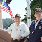 Staff photo/Hayley Day                                Veterans gather outside the American Legion before the Memorial Day parade.