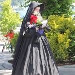 Staff photo/Hayley Day                                Lynda Guernsey dresses in black, each year, to represent widows of fallen soldiers.