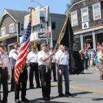 Staff photo/Hayley Day                                American Legion Post 163 marches down Spring Street during the Memorial Day parade.