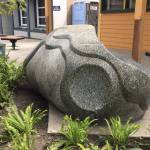 Staff photo/Greg Sellentin                                Tom Small of San Juan Island sculpted the park&rsquo;s carved stone table and a granite chair and bench.
