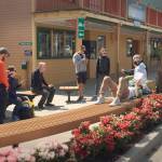 Staff photo/Greg Sellentin                                On May 7, islanders enjoyed Friday Harbor&rsquo;s pocket park on Spring Street, after about a month of construction.
