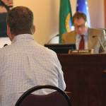 Staff photo/Hayley Day                                San Juan County Health and Community Services Director Mark Tompkins presents information about the Emergency Rental Assistance program at the May 9 county council meeting.