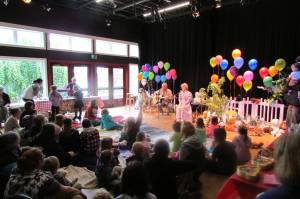 Contributed photo/San Juan Community Theatre                                Island children can enjoy a picnic of grilled cheese and juice with donated teddy bears.
