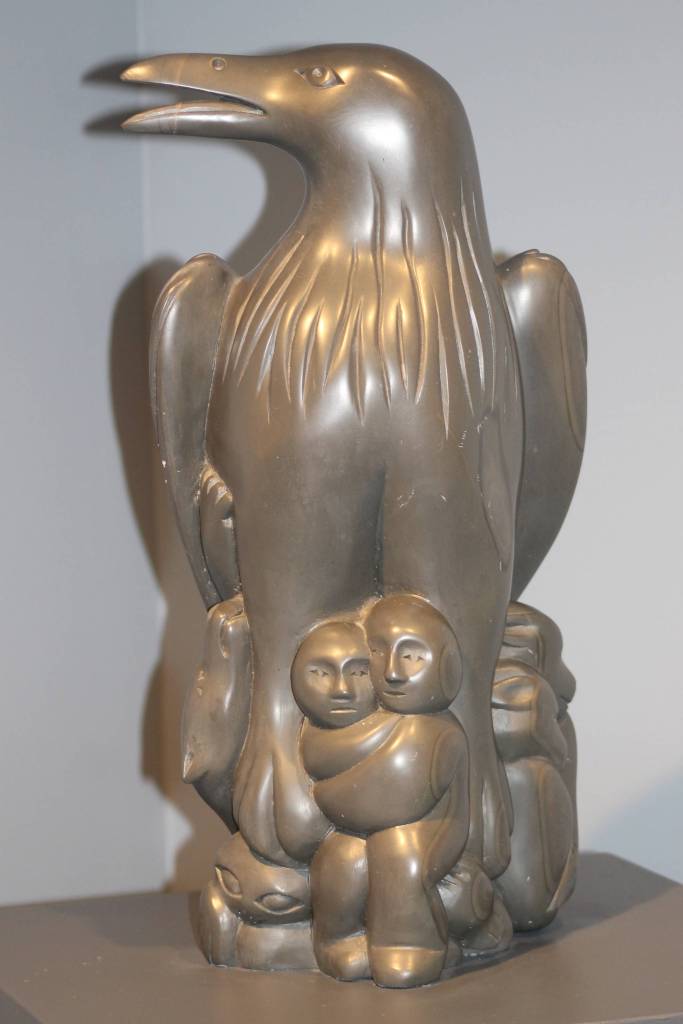 Staff Photo, Heather Spaulding. &ldquo;Raven as Creator&rdquo; by Inuit artist Abraham Anghik Ruben