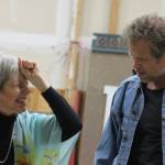 Staff photo/ Heather Spaulding. Brad Fincher and Deb Langhans rehearse as Chris and Alexandra in &ldquo;Velocity of Autumn.&rdquo;