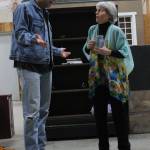 Staff photo/ Heather Spaulding. Brad Fincher and Deb Langhans rehearse as Chris and Alexandra in &ldquo;Velocity of Autumn.&rdquo;
