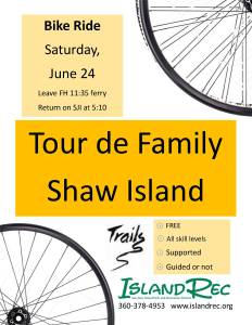 Family bike ride on Shaw Island