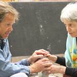 Staff photo/ Heather Spaulding. Brad Fincher and Deb Langhans rehearse as Chris and Alexandra in &ldquo;Velocity of Autumn.&rdquo;