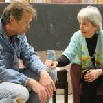 Staff photo/ Heather Spaulding. Brad Fincher and Deb Langhans rehearse as Chris and Alexandra in &ldquo;Velocity of Autumn.&rdquo;